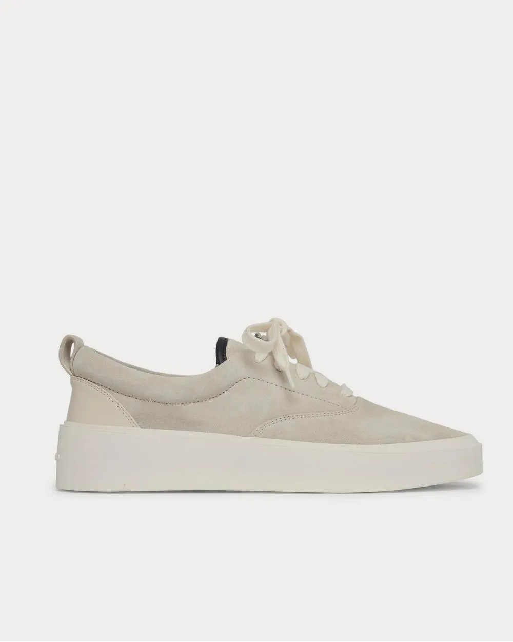 101 Leather-Trimmed Suede  Light gray low top sneakers