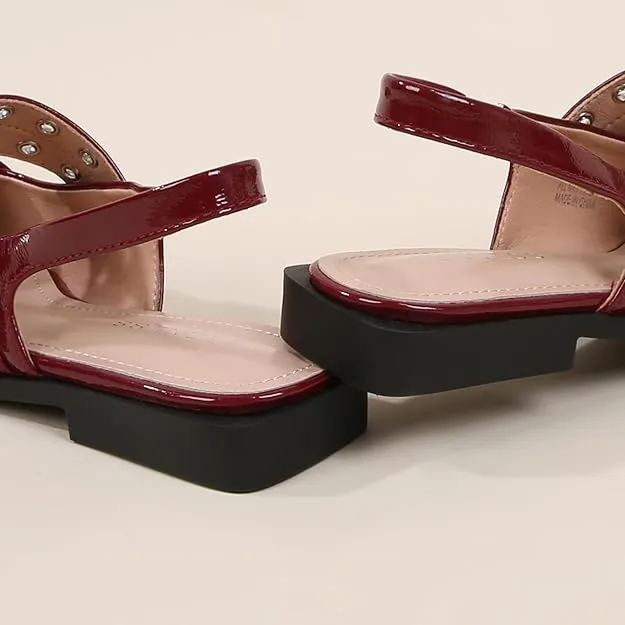 Addison Double Buckled Slingback Flats