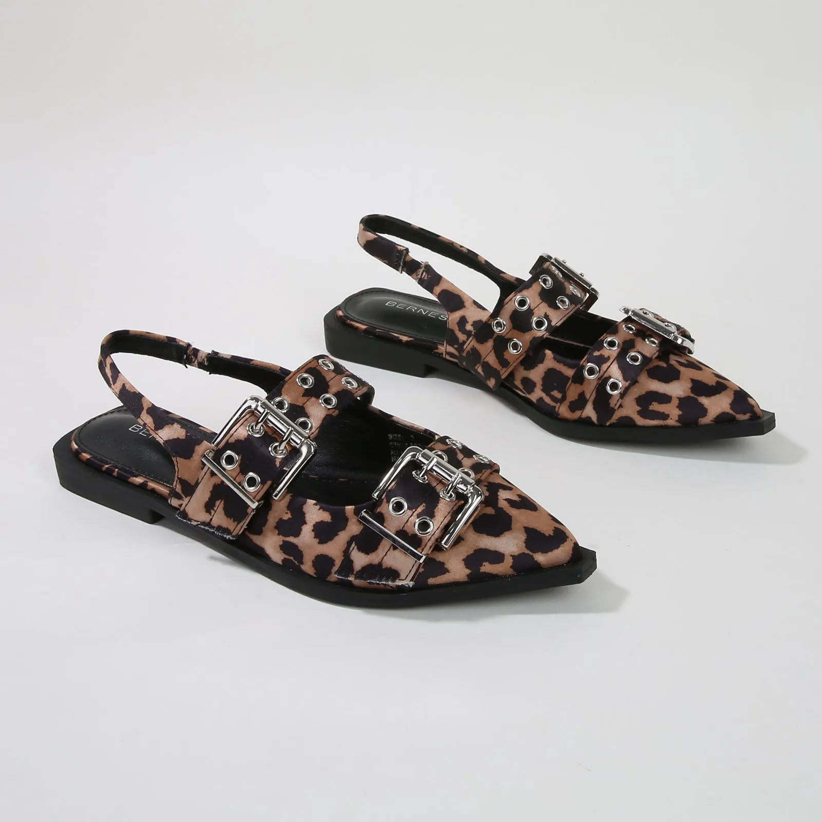 Addison Double Buckled Slingback Flats