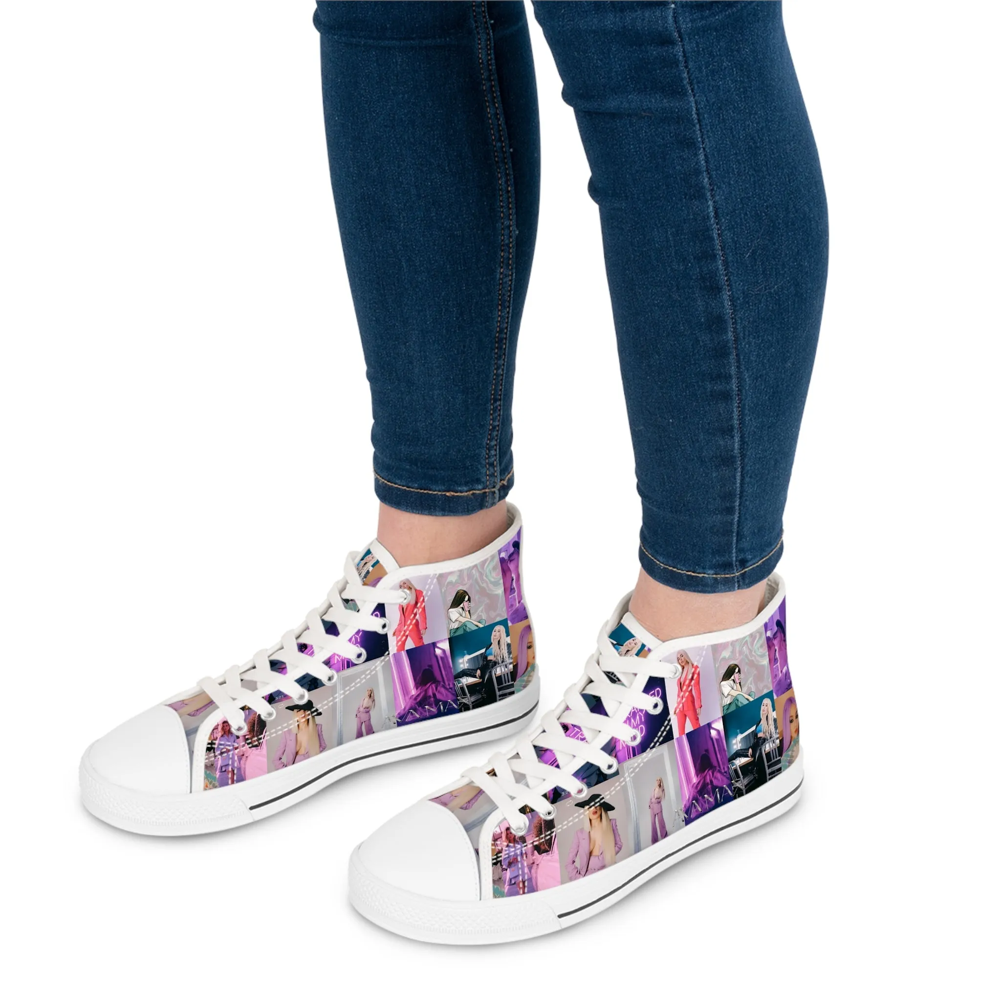 Ava Max Belladonna Photo Collage Women's High Top Sneakers