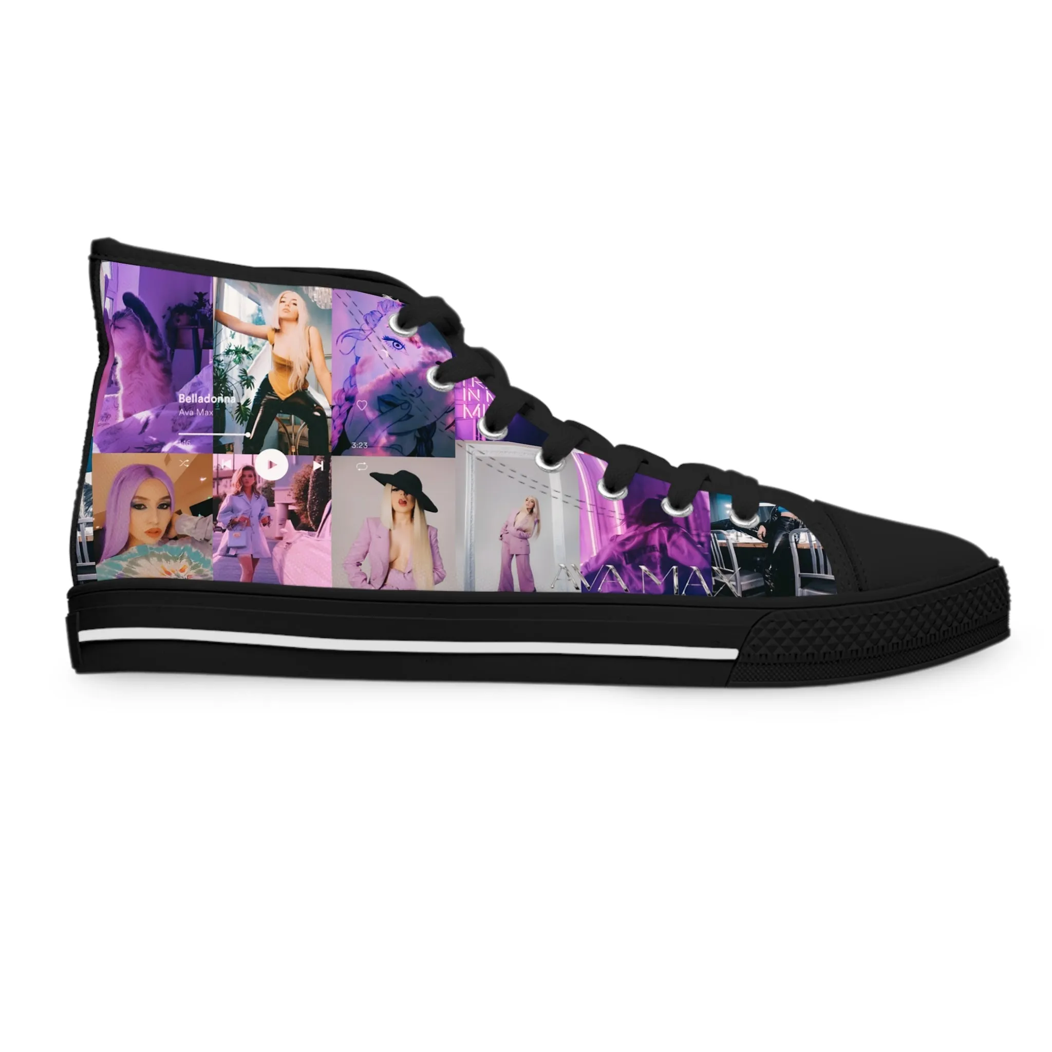 Ava Max Belladonna Photo Collage Women's High Top Sneakers