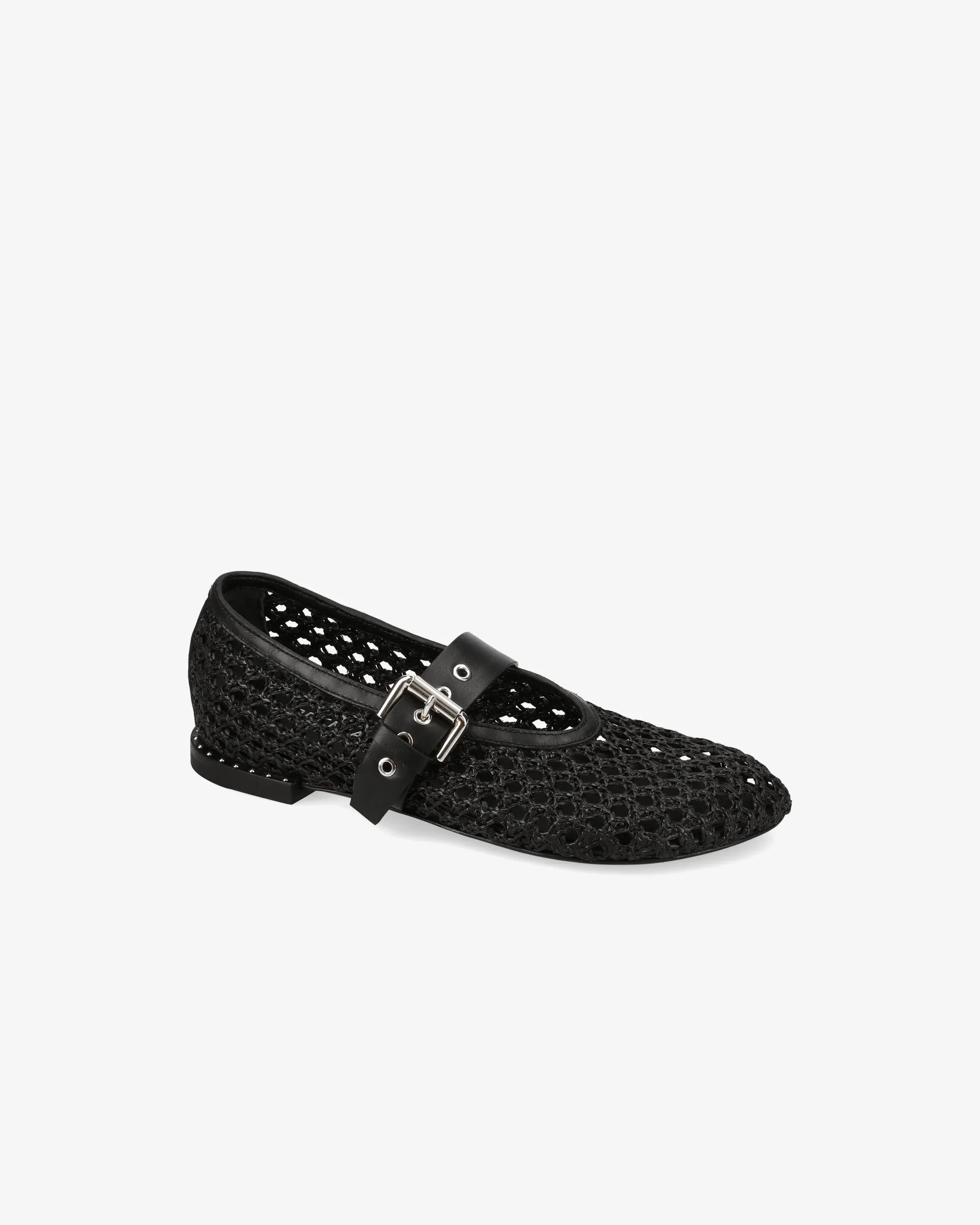 Baby raffia and leather with nickel buckle M6946A