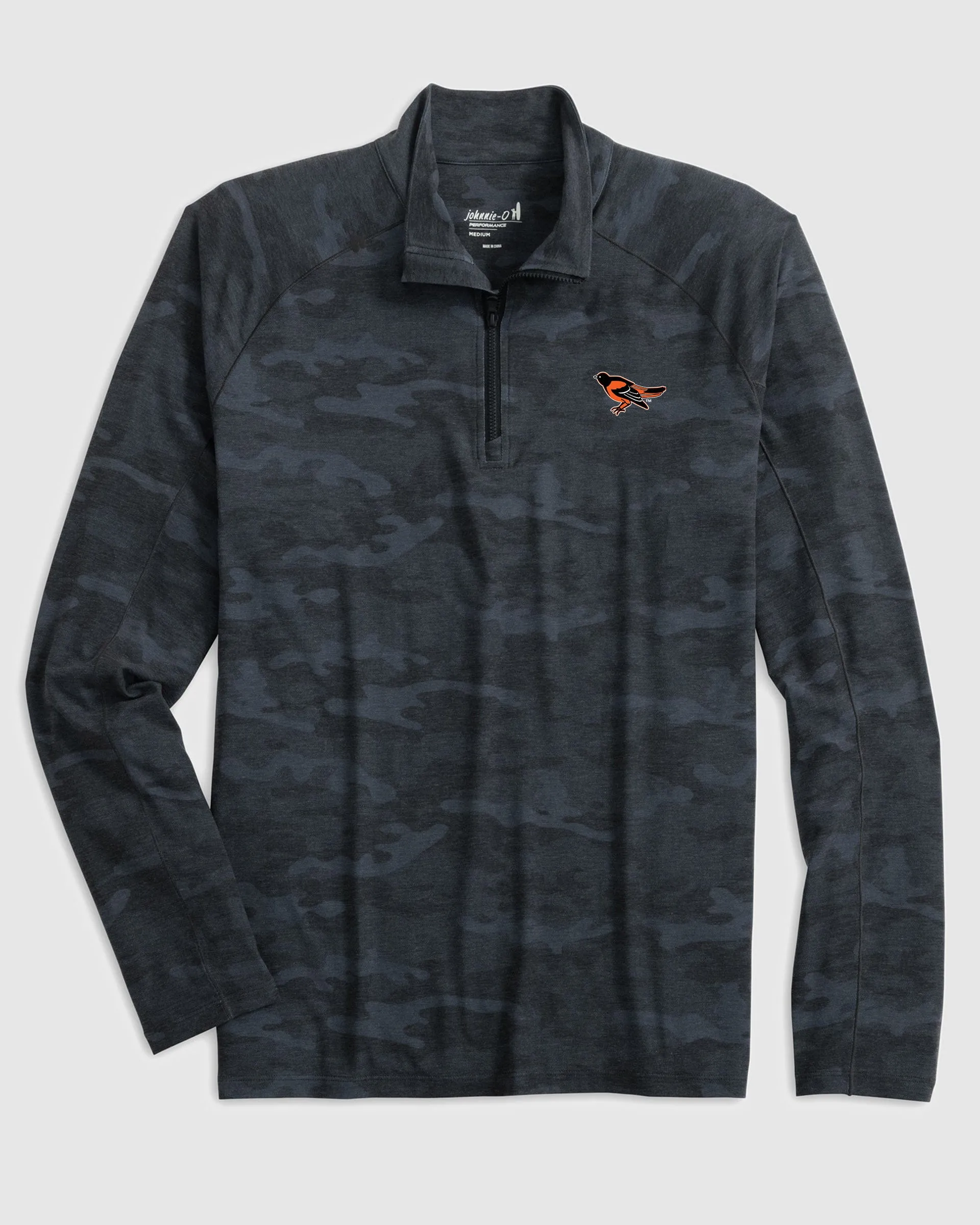 Baltimore Orioles Patton Performance Camo 1/4 Zip - Cooperstown Logo