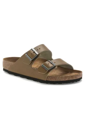 Birkenstock Arizona Vintage Wood Faded Khaki Natural Leather Narrow