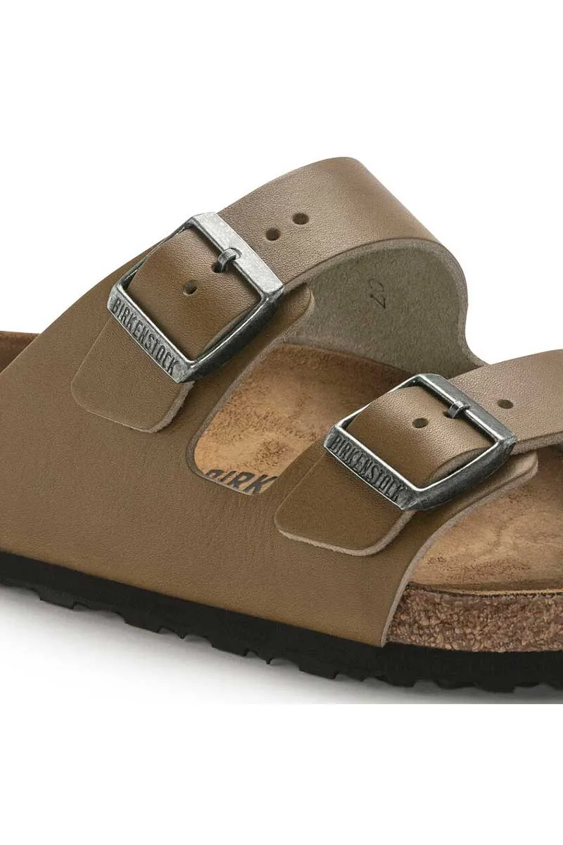 Birkenstock Arizona Vintage Wood Faded Khaki Natural Leather Narrow