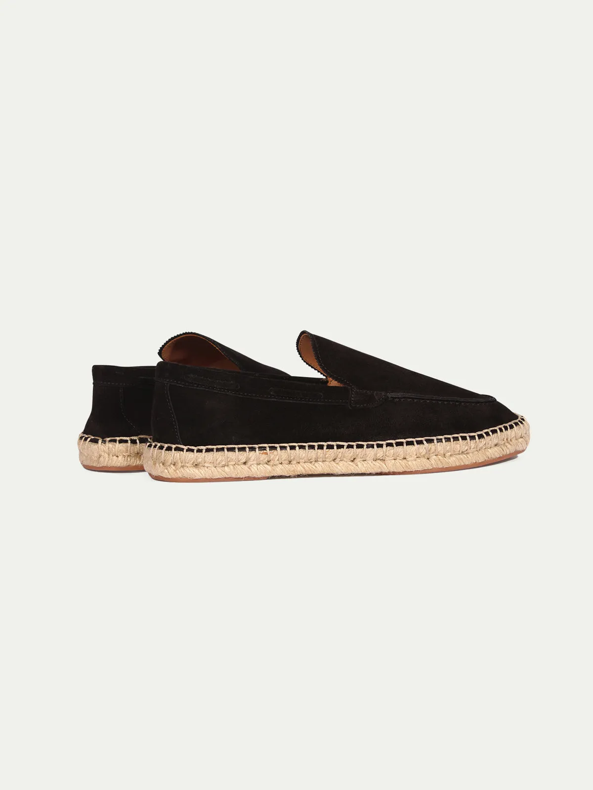 Black Suede Selene Beachside Espadrille Loafers - Summer 2024 Collection