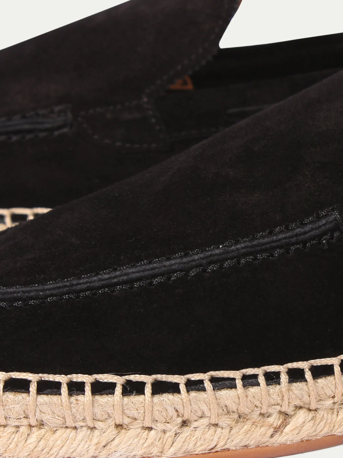 Black Suede Selene Beachside Espadrille Loafers - Summer 2024 Collection
