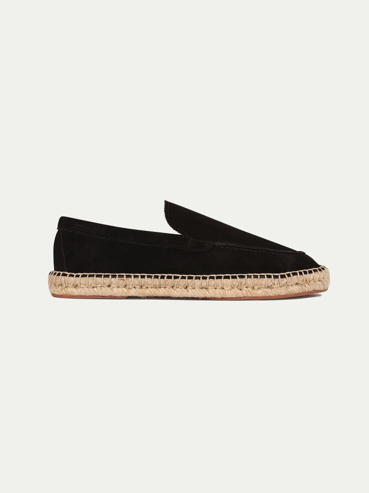 Black Suede Selene Beachside Espadrille Loafers - Summer 2024 Collection