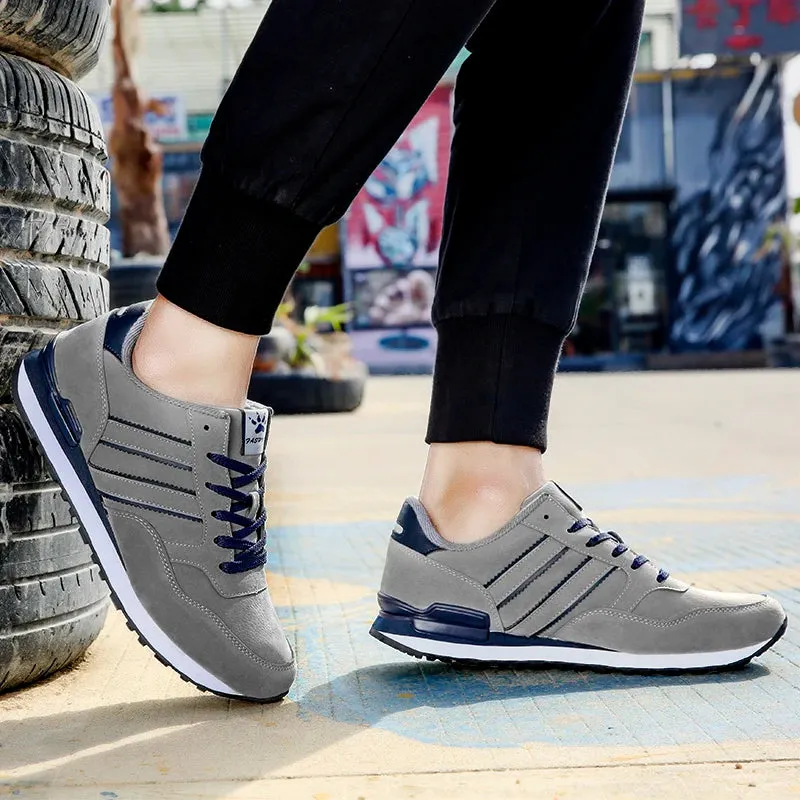 Breathable Sneakers Men Sport Running Shoes Women Light Athletic Shoes Leather Men Casual Flats Trail Walking Shoe Plus Size 45