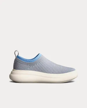 Brixley Knit Grey / Blue Slip On Sneakers