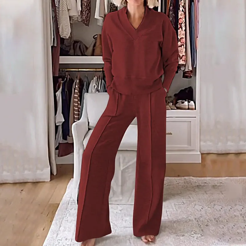 Calliope - Women's Casual Fashion Ensemble Top & Pants
