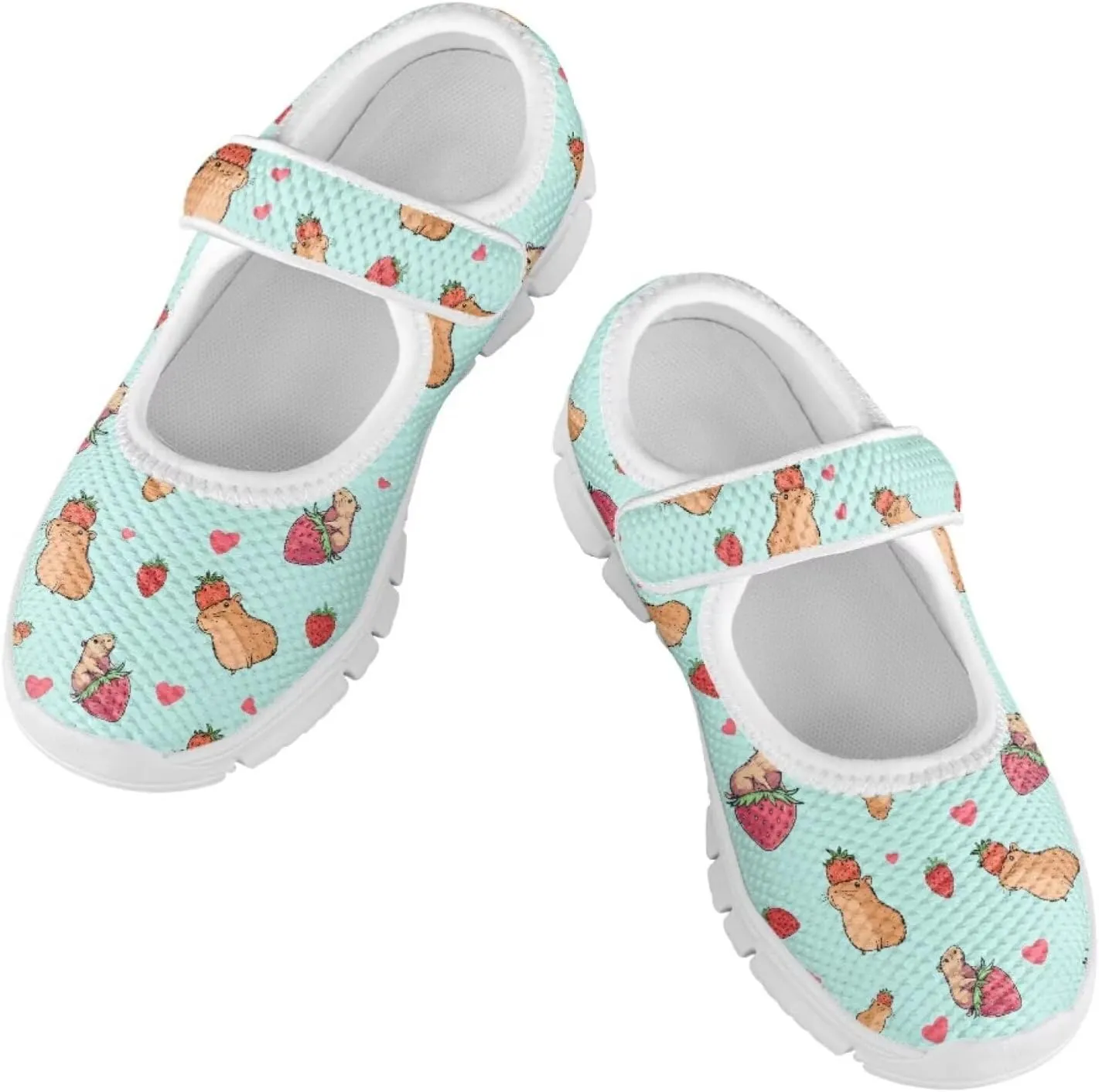 Cartoon Mary Jane Shoes for Little Girls Casual Slip-on Ballet Flats Flower Girl Wedding Party Flats Kids Teenis Girls Athletic Running Tennis Shoes