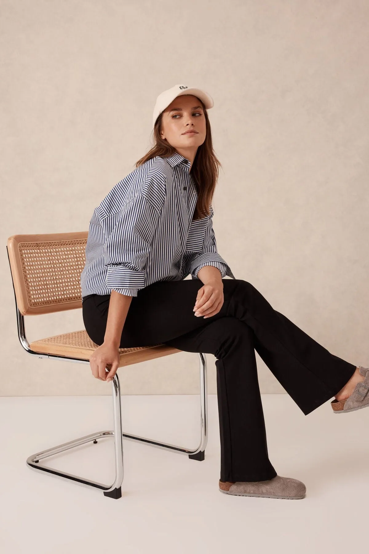 Ceres Life Ponte Bootleg Pant - Black