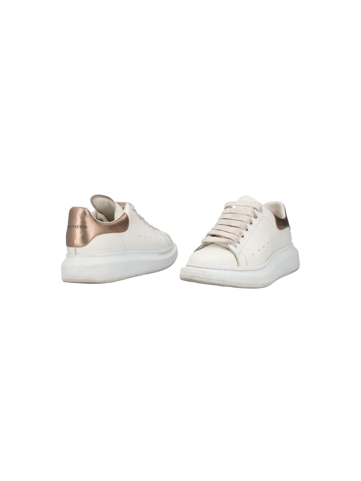 chunky leather low-top sneakers