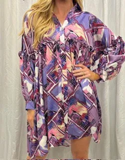 City Print Mini Dress
