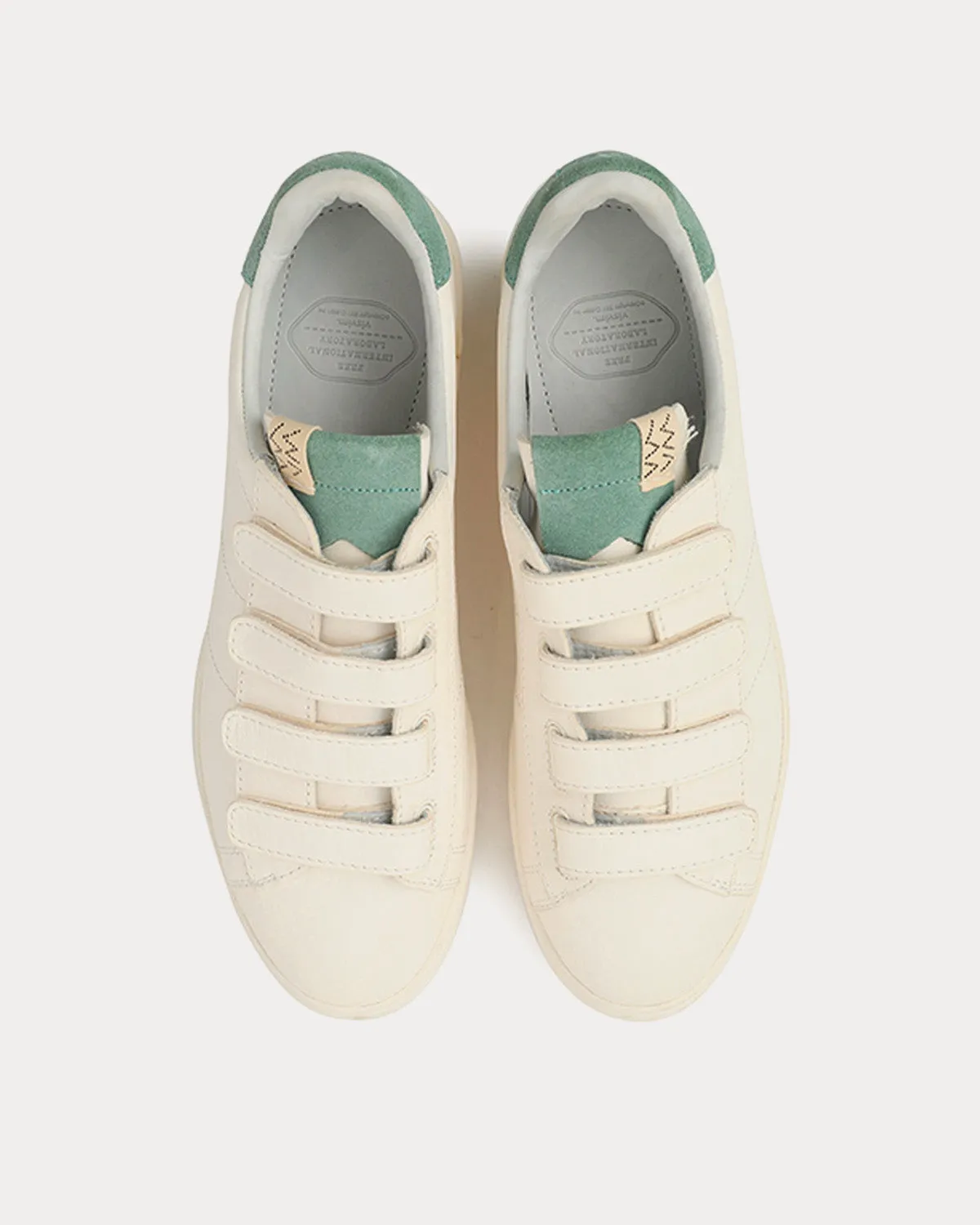 Corda Lo-Folk White / Light Green Low Top Sneakers