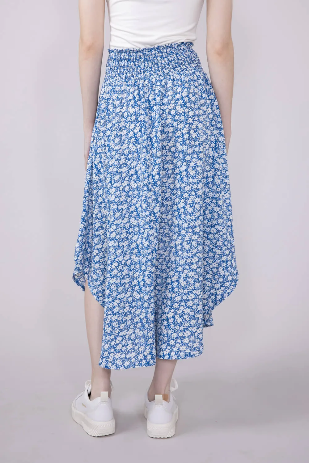 Ditsy Floral Midi Skirt for Women in Blue | FS3761-BLUE