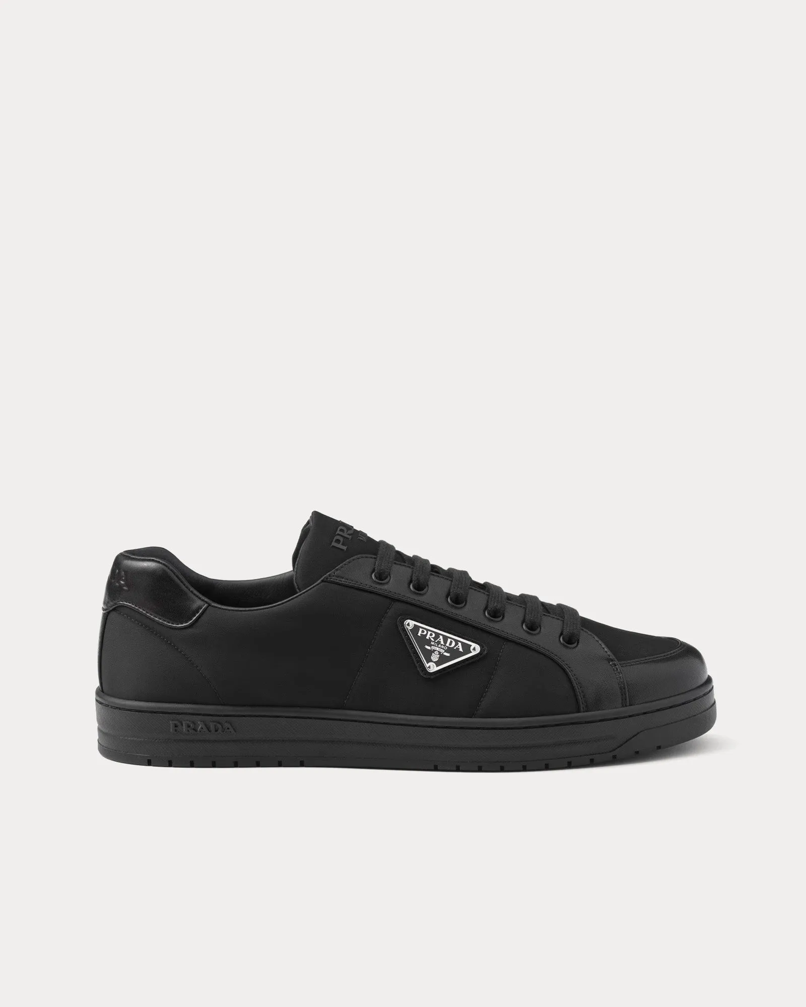 Downtown Nappa Leather & Nylon Black Low Top Sneakers