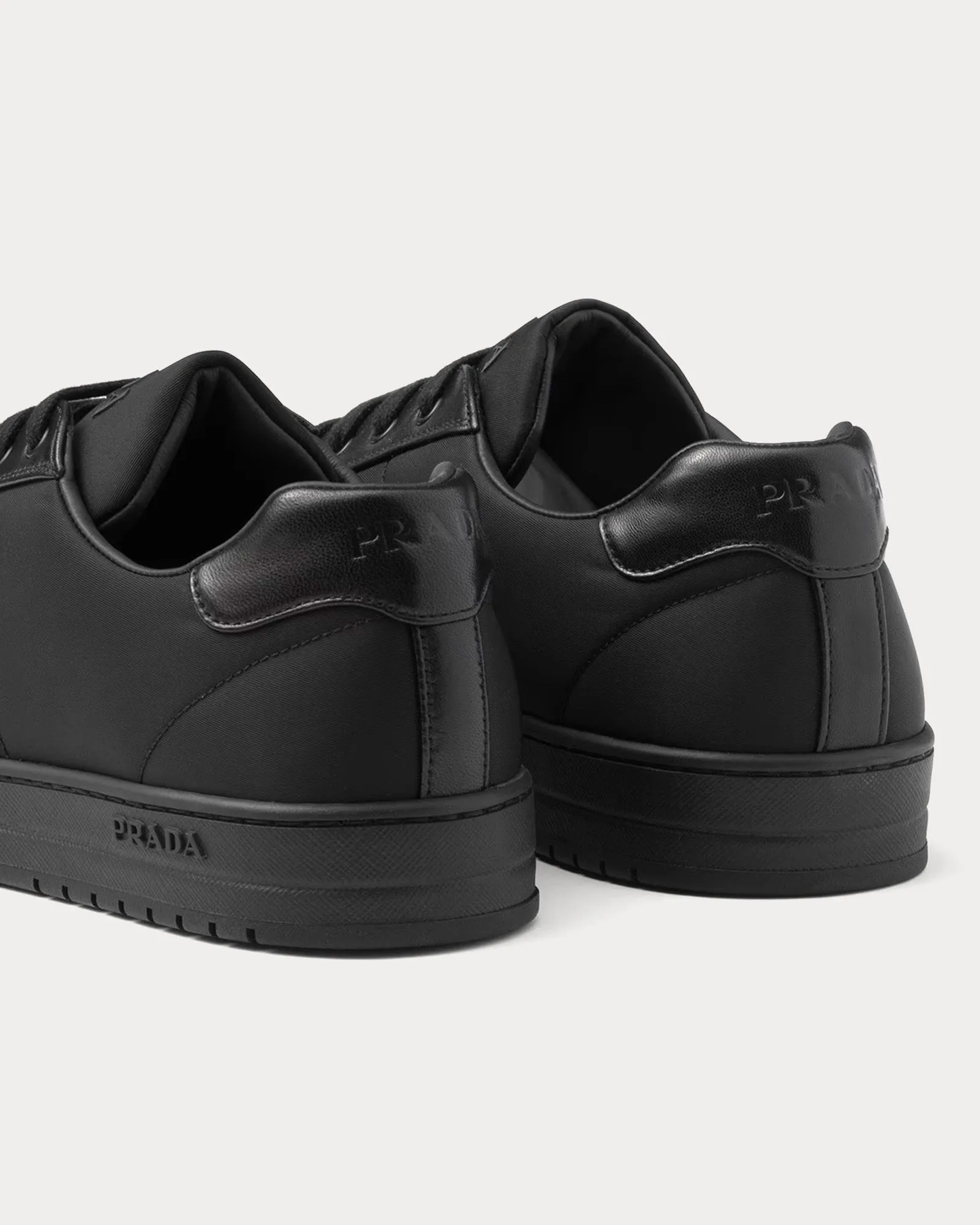 Downtown Nappa Leather & Nylon Black Low Top Sneakers