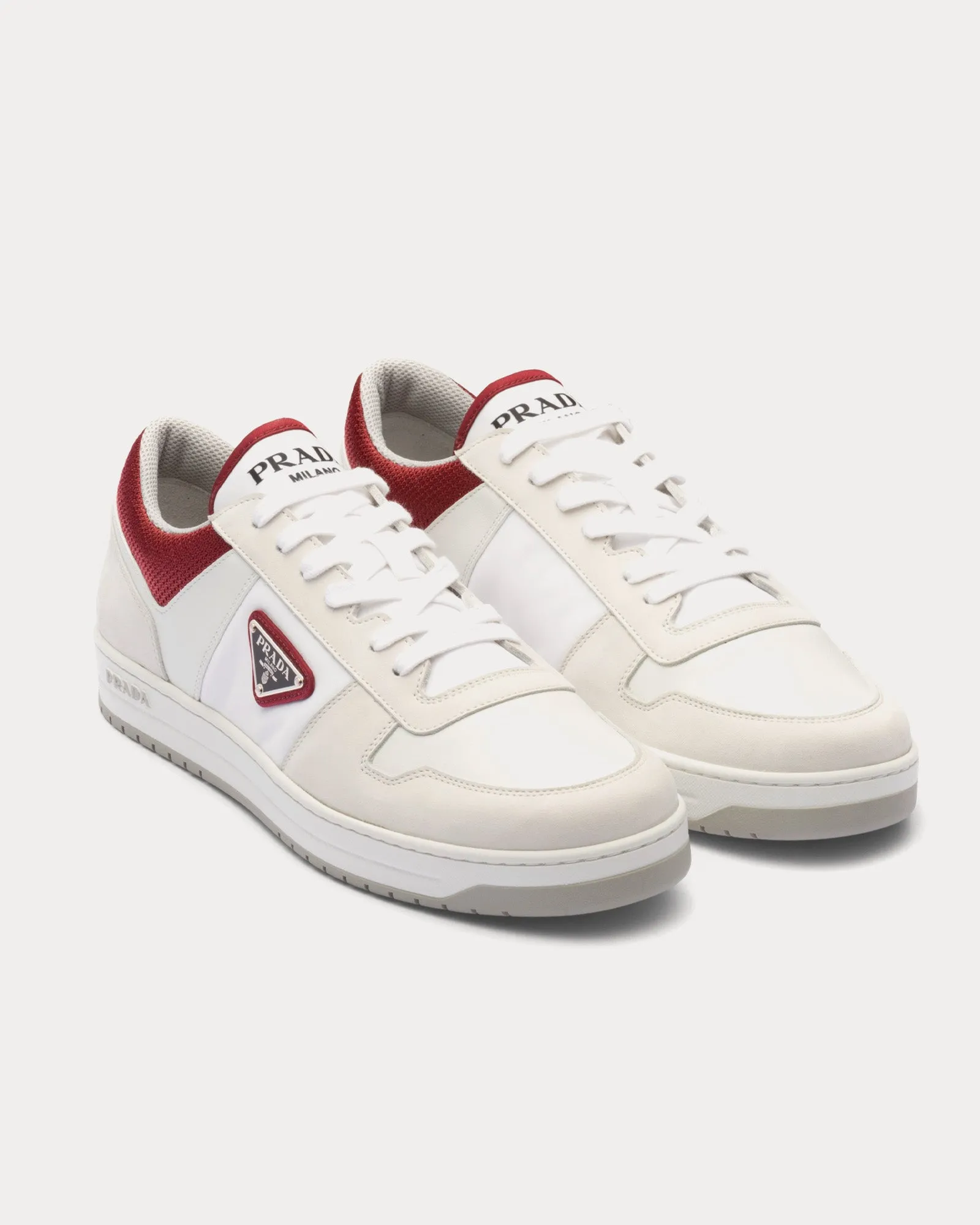 Downtown Re-Nylon White / Garnet Low Top Sneakers