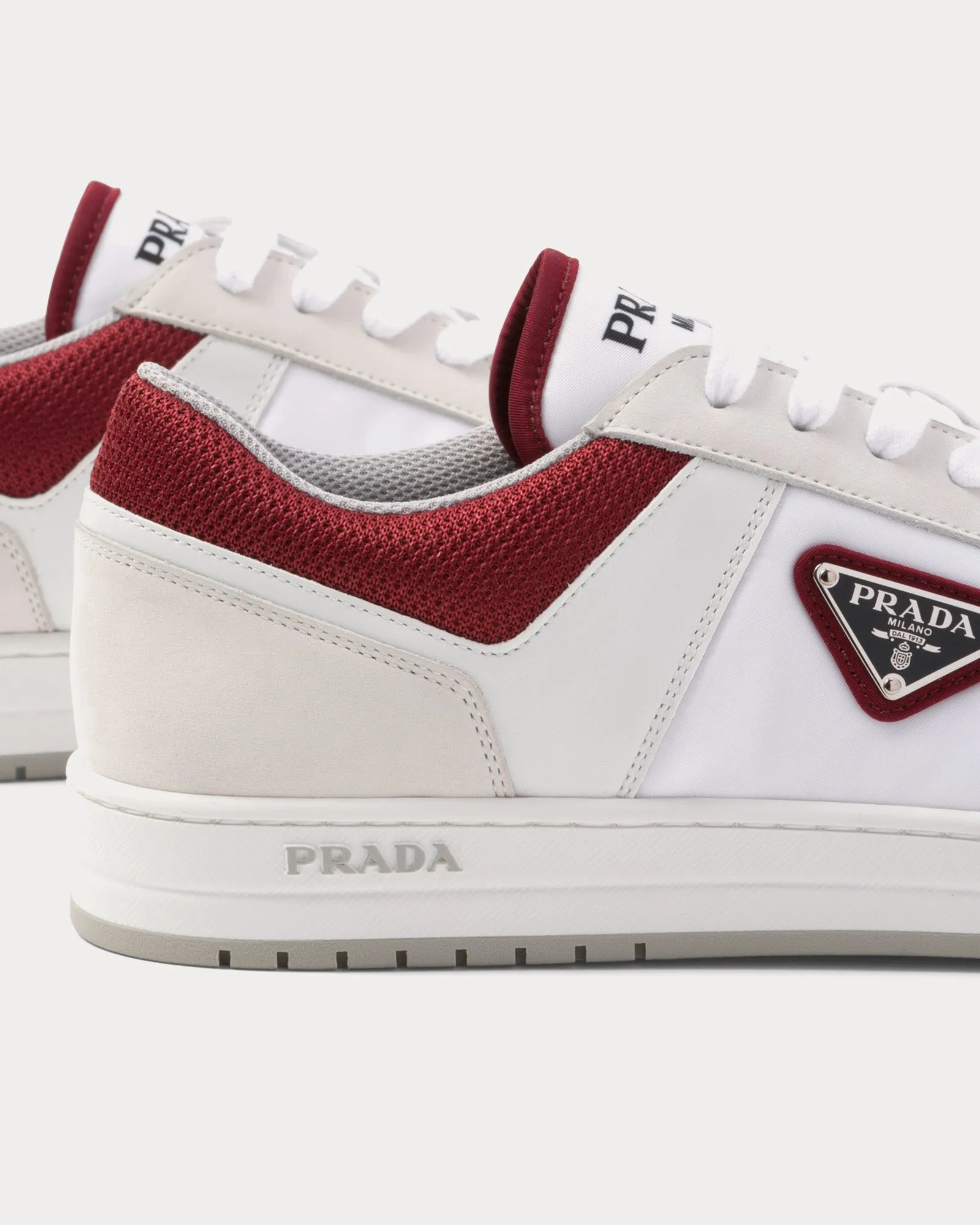 Downtown Re-Nylon White / Garnet Low Top Sneakers