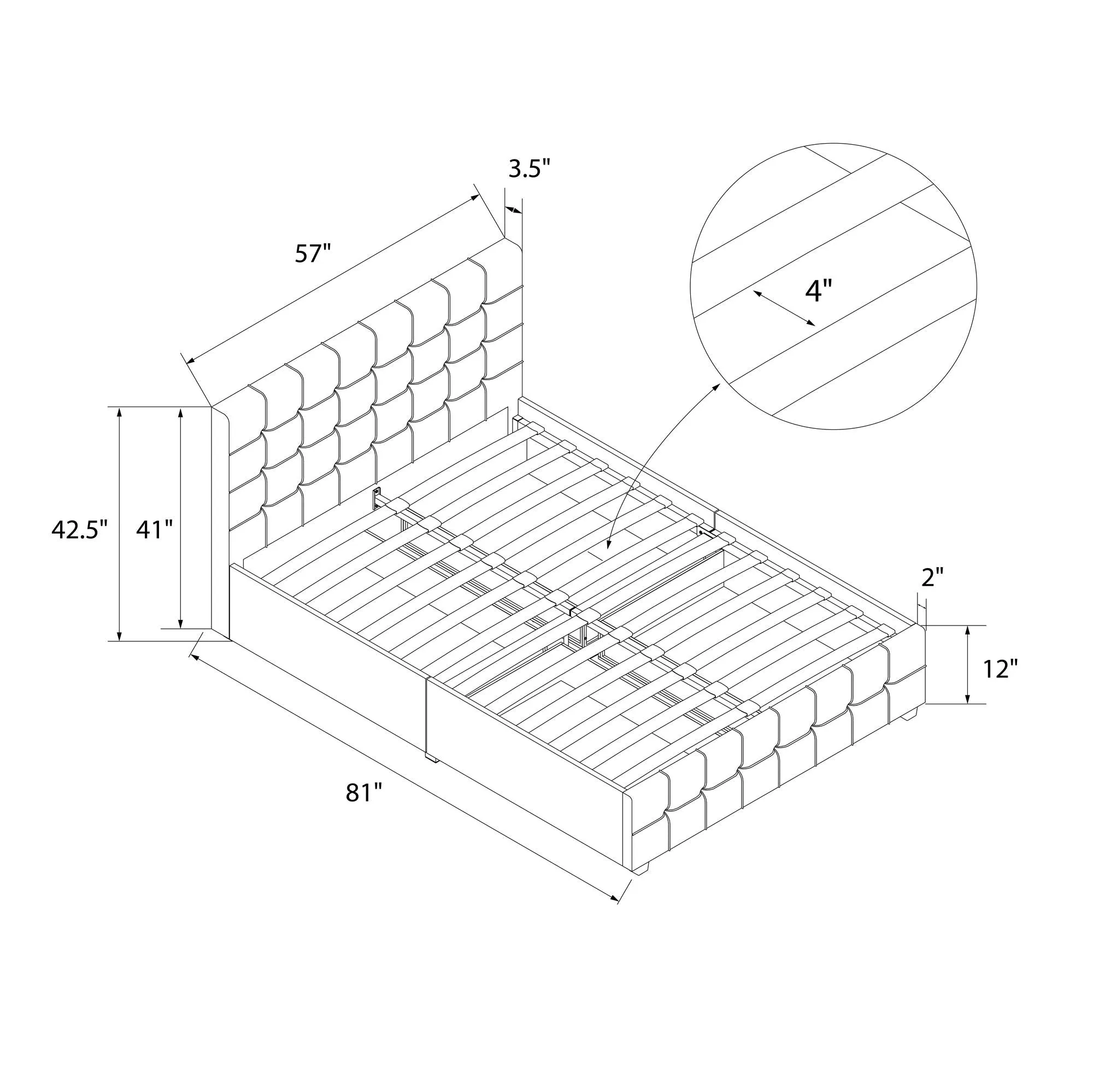 Elizabeth Upholstered Bed with Storage