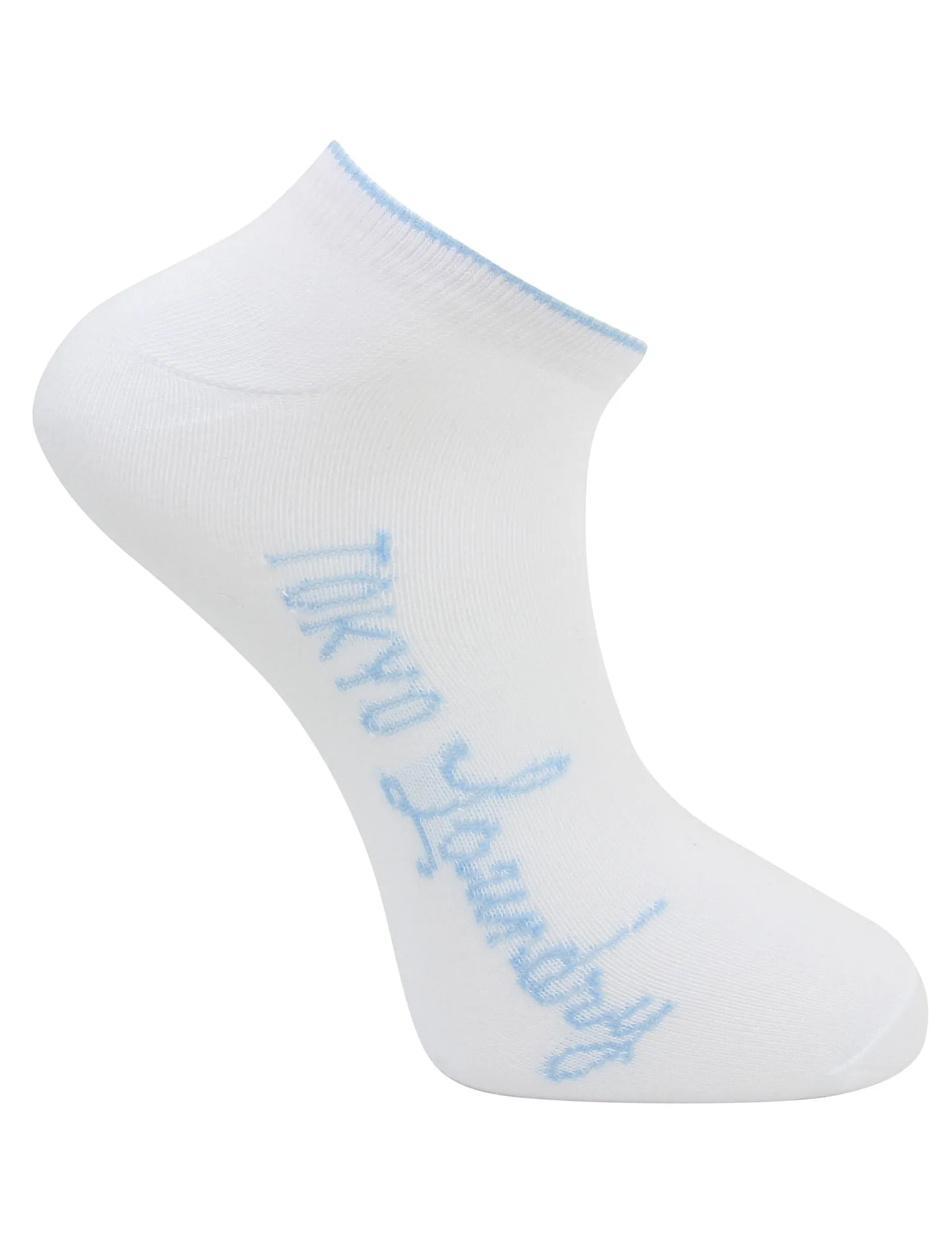 Flo (3 Pack) Assorted Trainers Socks in Sapphire / Candy Pink / Cashmere Blue - Tokyo Laundry