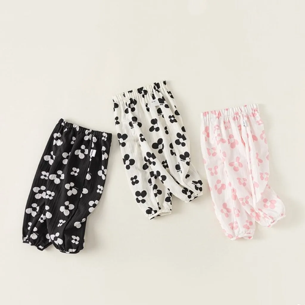 Flower Pleated Harem Pants