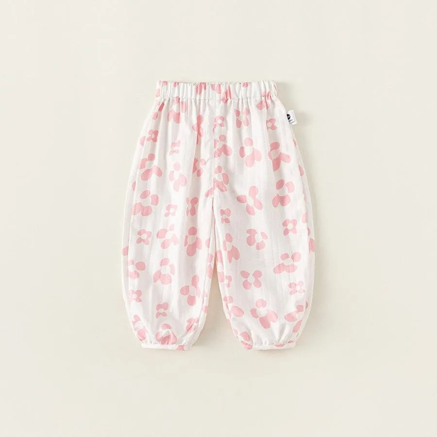 Flower Pleated Harem Pants