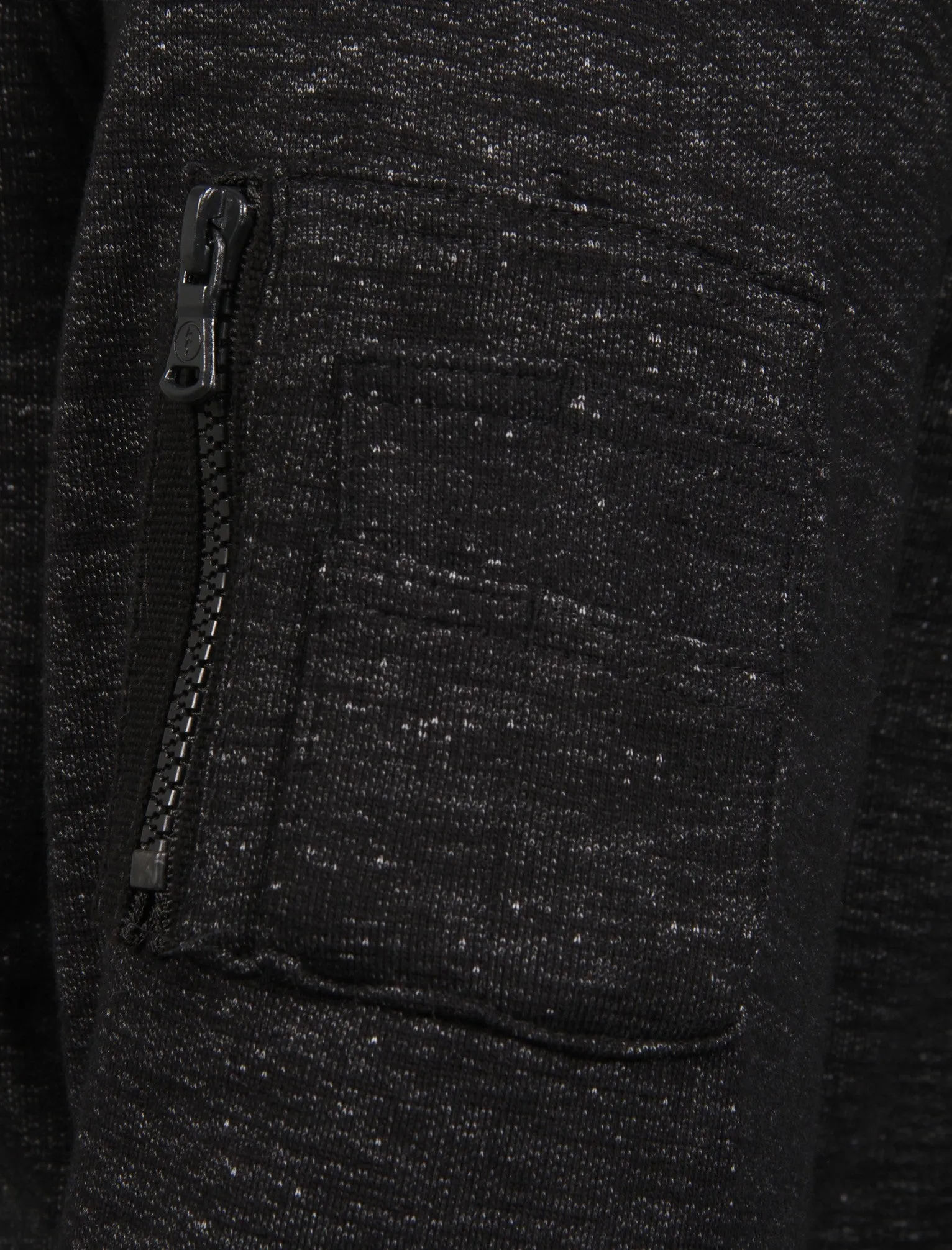 Hedron Space Dye Zip Up Baseball Sweat in Black - Dissident