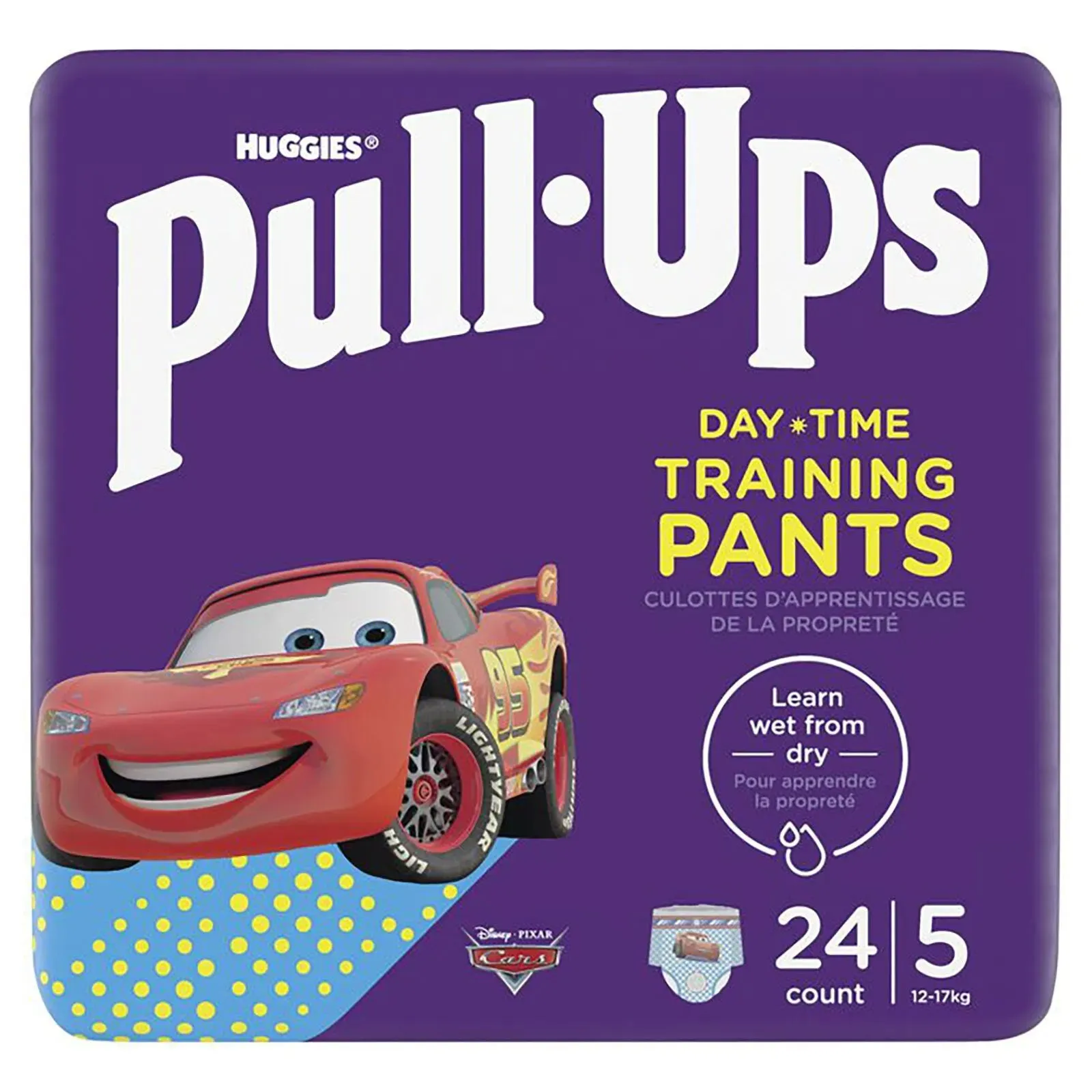 Huggies Pull Ups Day Trainers Cars Size 5 - 24 Nappies
