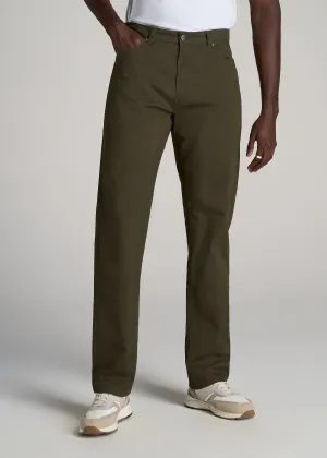 J1 STRAIGHT Leg Five-Pocket Pants for Tall Men in Camo Green