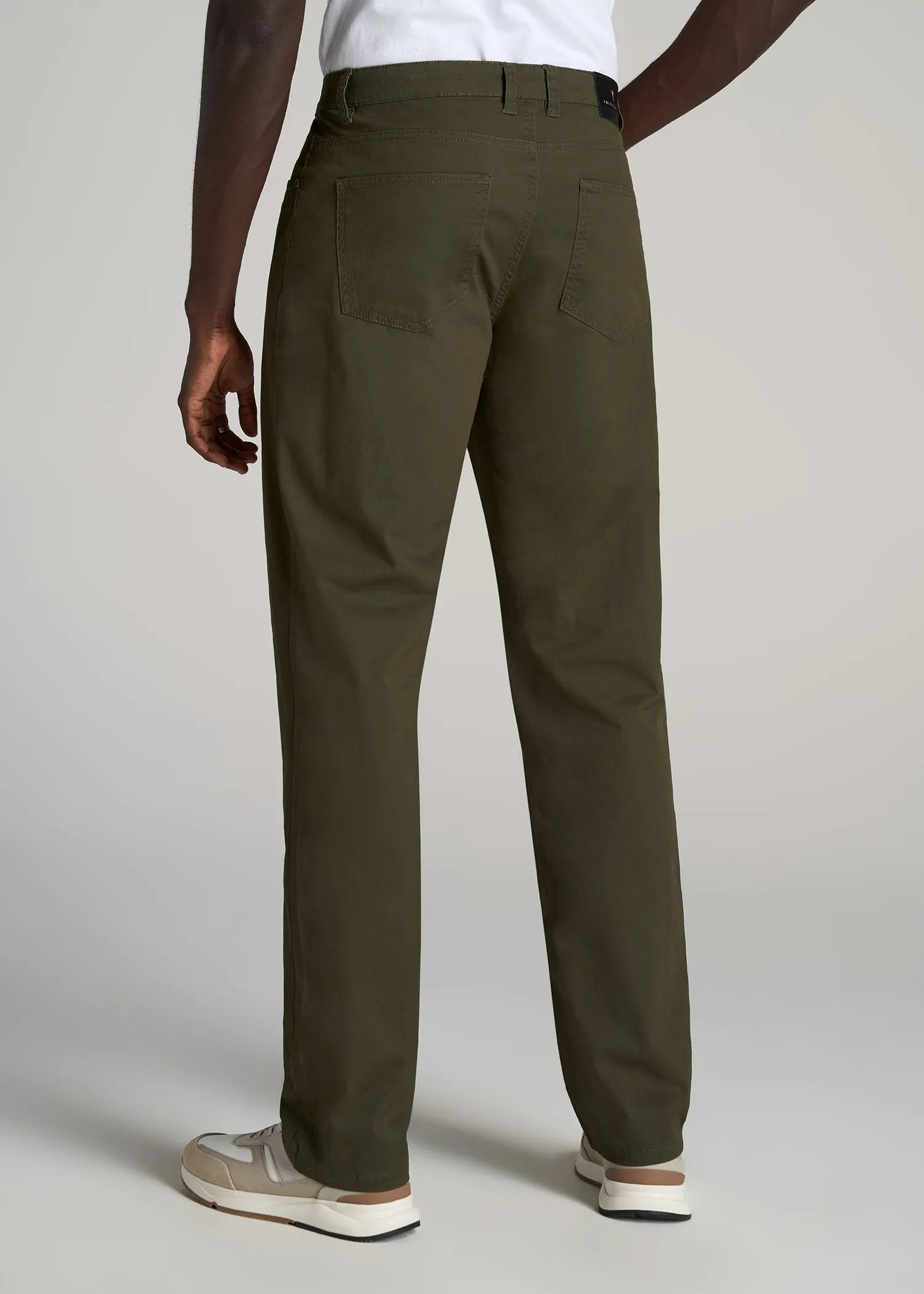 J1 STRAIGHT Leg Five-Pocket Pants for Tall Men in Camo Green