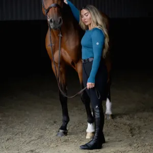 Kennedy Seamless Longsleeve Shirt - Gulf Stream - Ladies