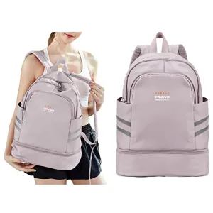 Large travel backpack, foldable laptop travel backpack, waterproof outdoor sports backpack, casual school backpack, stowable fitness backpack with shoe compartment