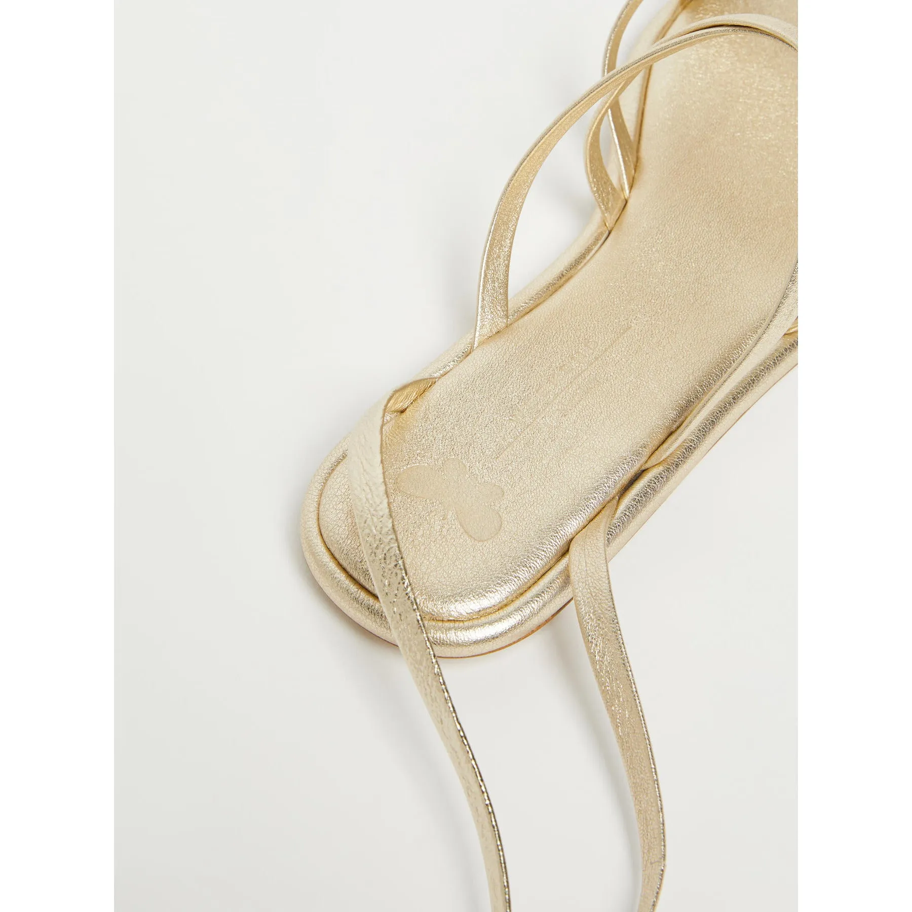 Max Mara Weekend Fiabe Gold Leather Sandals