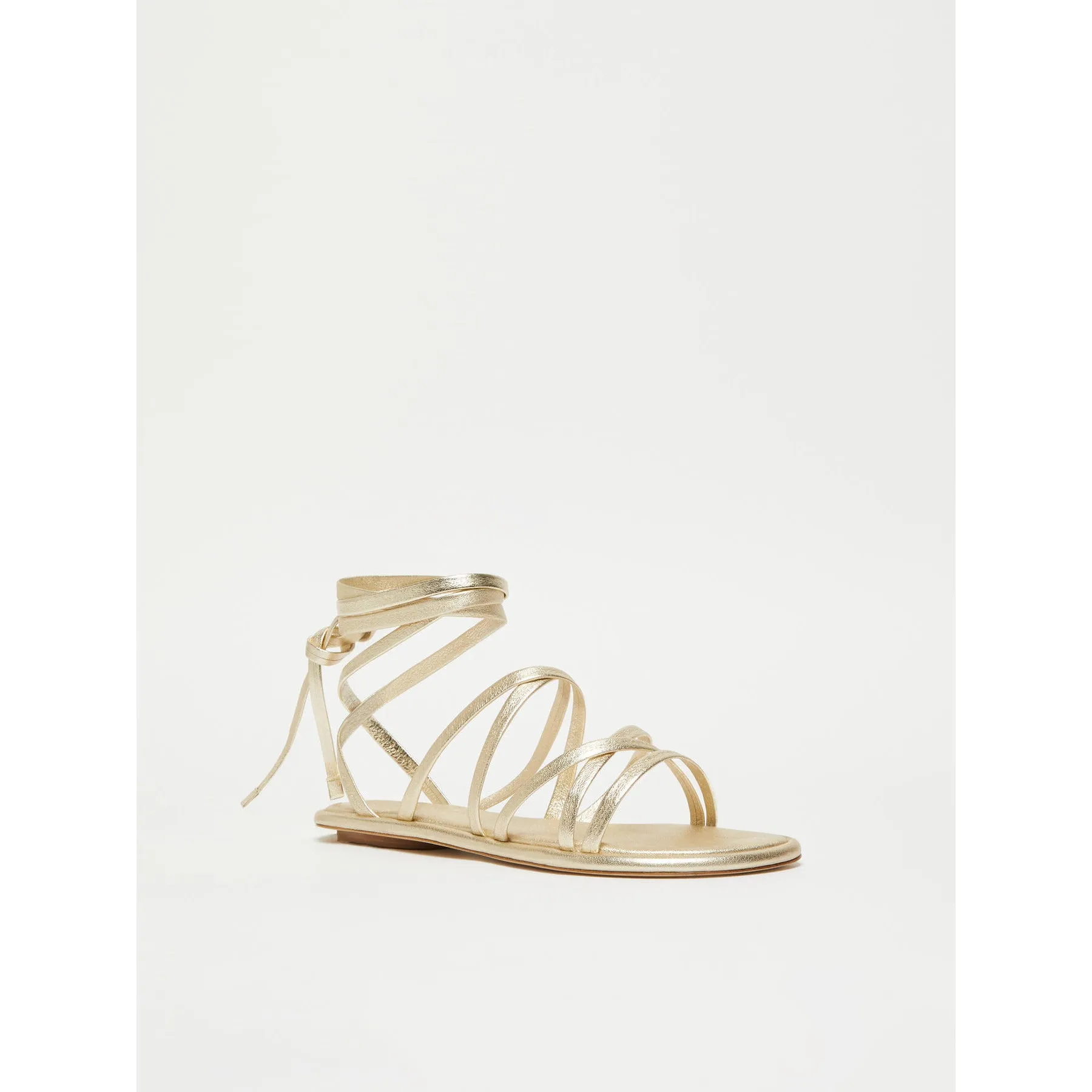 Max Mara Weekend Fiabe Gold Leather Sandals