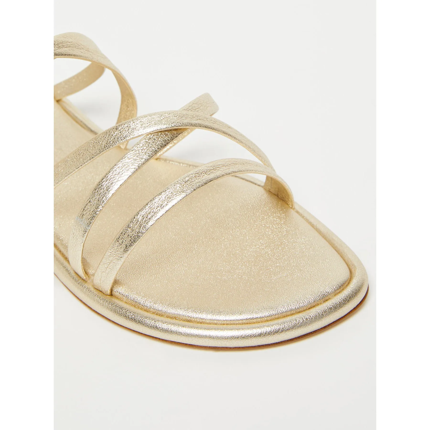 Max Mara Weekend Fiabe Gold Leather Sandals