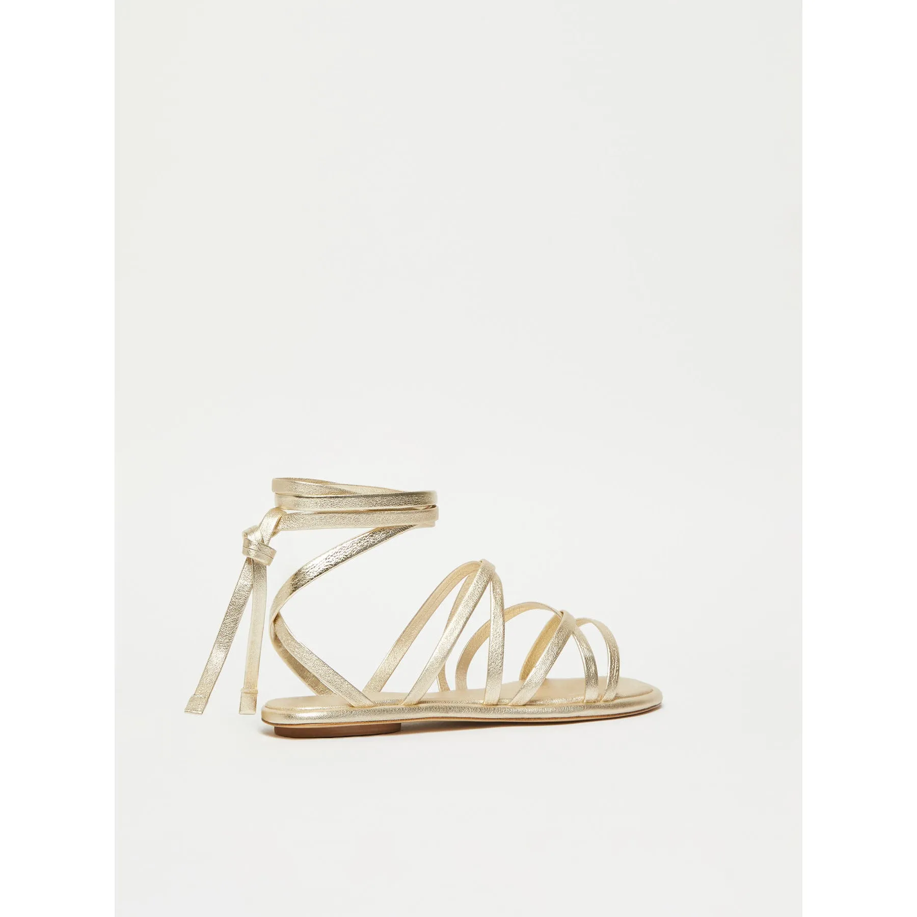 Max Mara Weekend Fiabe Gold Leather Sandals