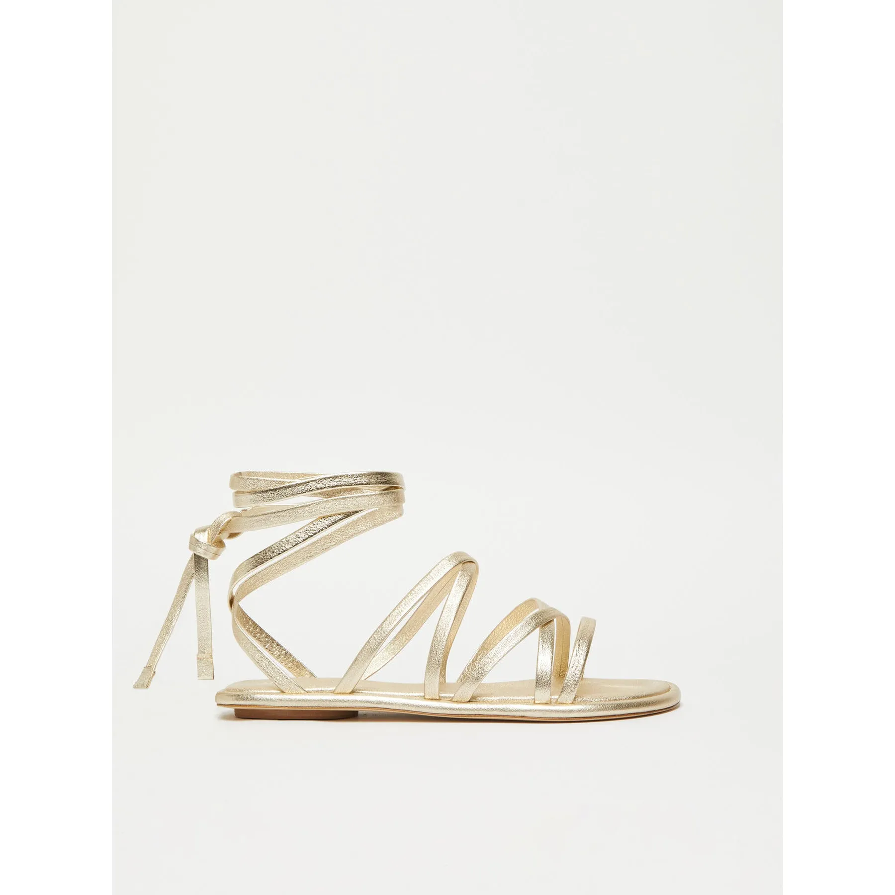 Max Mara Weekend Fiabe Gold Leather Sandals