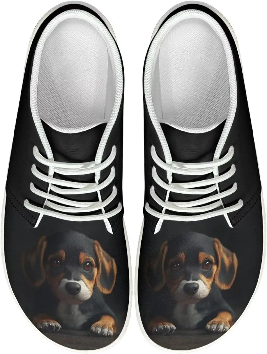 Men Fashion Low-Top Barefoot Shoes Light Waterproof Running Sneakers Casual Laces-Up Minimalist Shoe for Walking US 5-14 White Sole