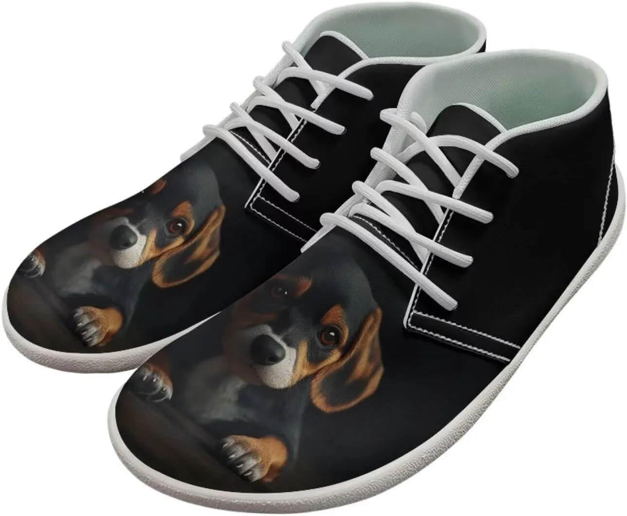 Men Fashion Low-Top Barefoot Shoes Light Waterproof Running Sneakers Casual Laces-Up Minimalist Shoe for Walking US 5-14 White Sole