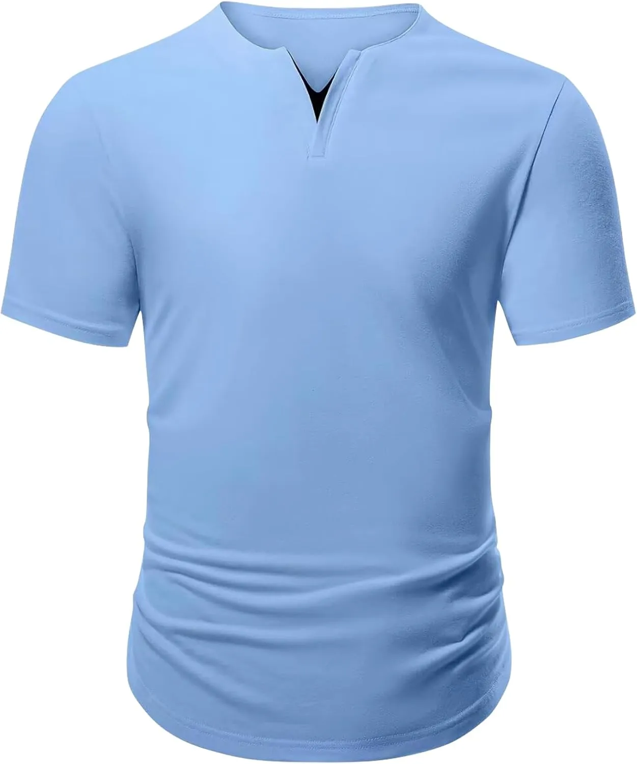 Mens 3 Pack T Shirts Casual Fashion Longline V-Neck Shirt Tee