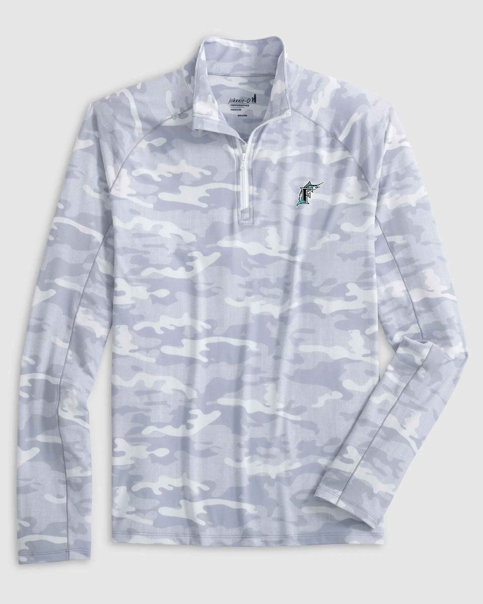 Miami Marlins Patton Performance Camo 1/4 Zip - Cooperstown Logo