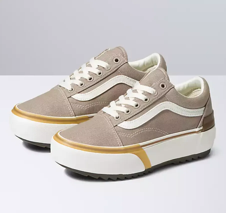 Old Skool Stacked Platform - Canvas Cobblestone
