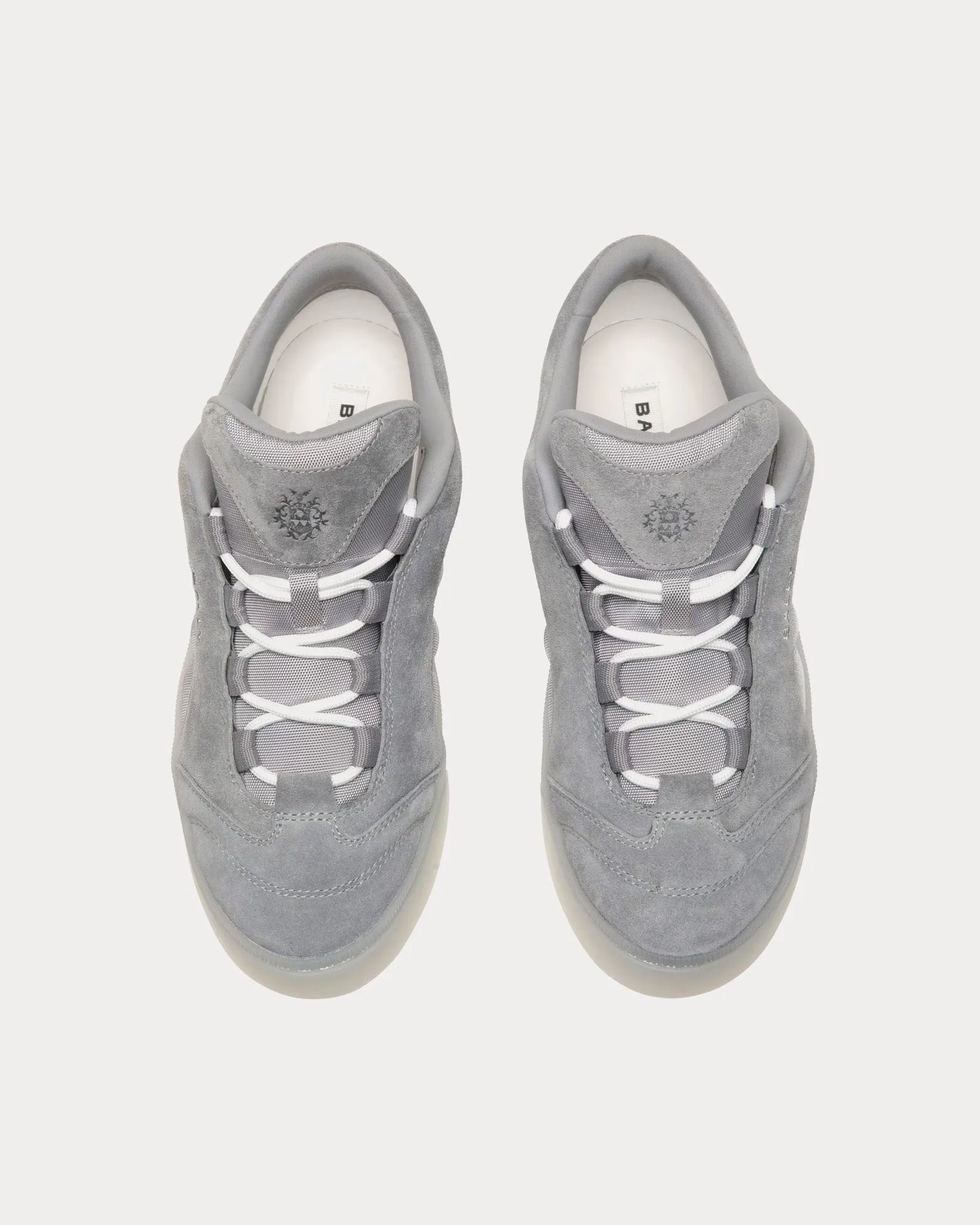 Raise Suede Leather & Nylon Light Grey Low Top Sneakers