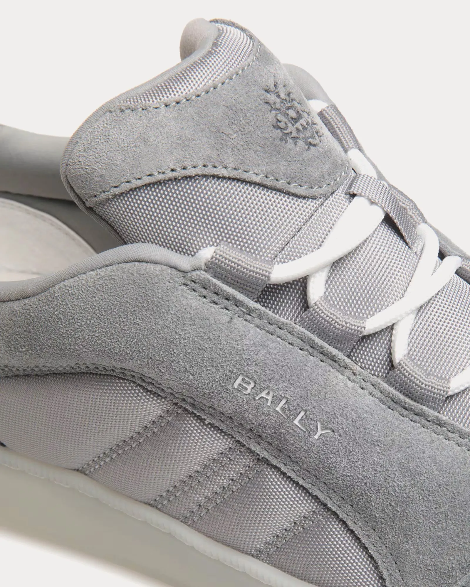 Raise Suede Leather & Nylon Light Grey Low Top Sneakers