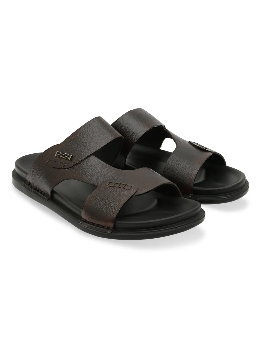 Regal Brown Men Casual Drymill Leather Sandals