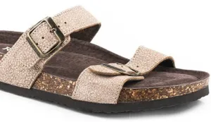 Roper Women's Jezebel White Crackled Leather Sandal