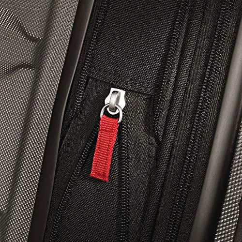 Samsonite Omni PC Hardside Expandable Luggage with Spinner Wheels, Silver, Checked-Medium 24-Inch